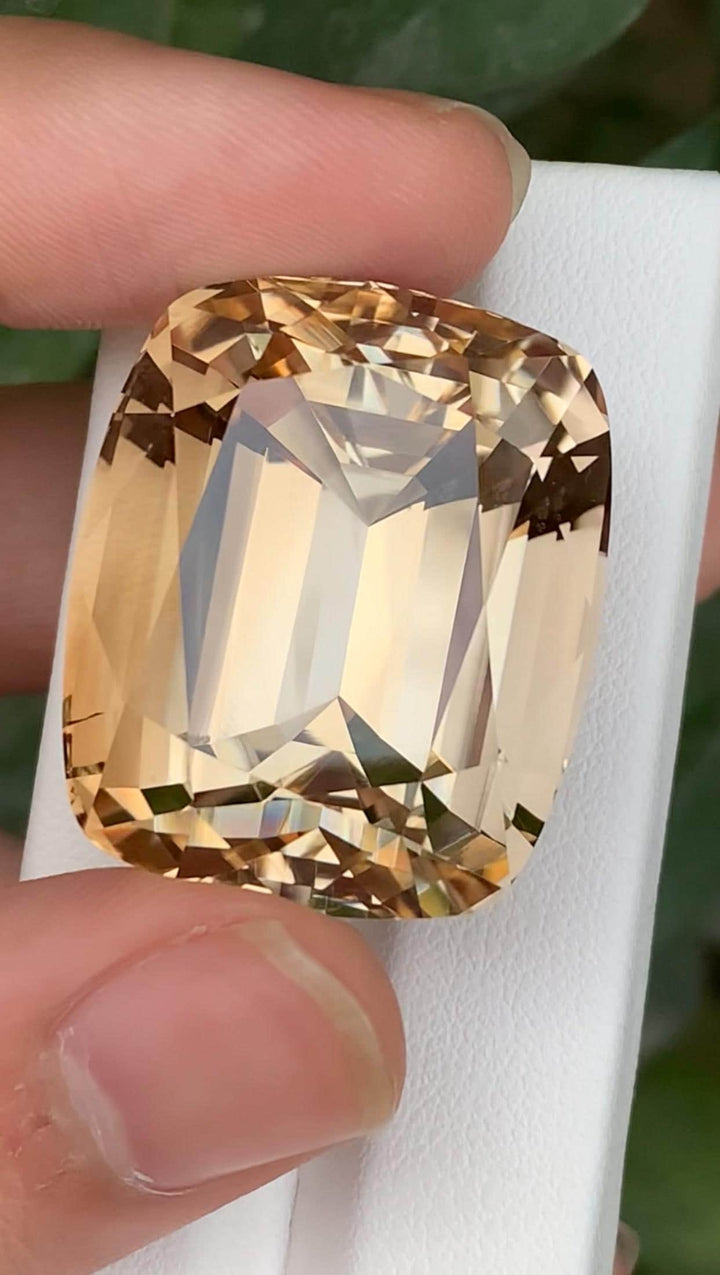 Unheated Imperial Topaz Gemstone 136 CT Natural Cushion Cut Stone