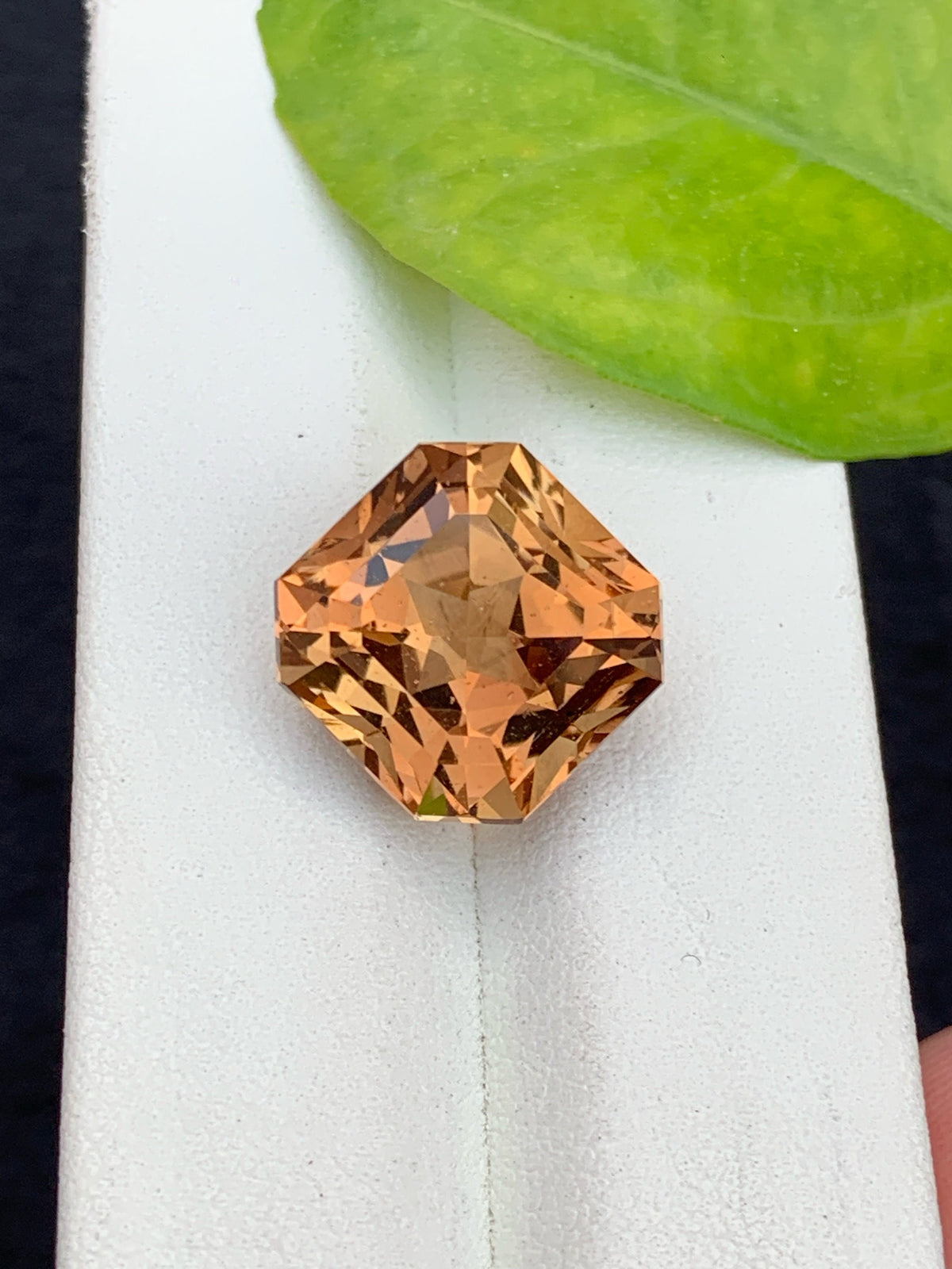 Natural Sherry Topaz Gemstone: 15.15 Carat Asscher Cut