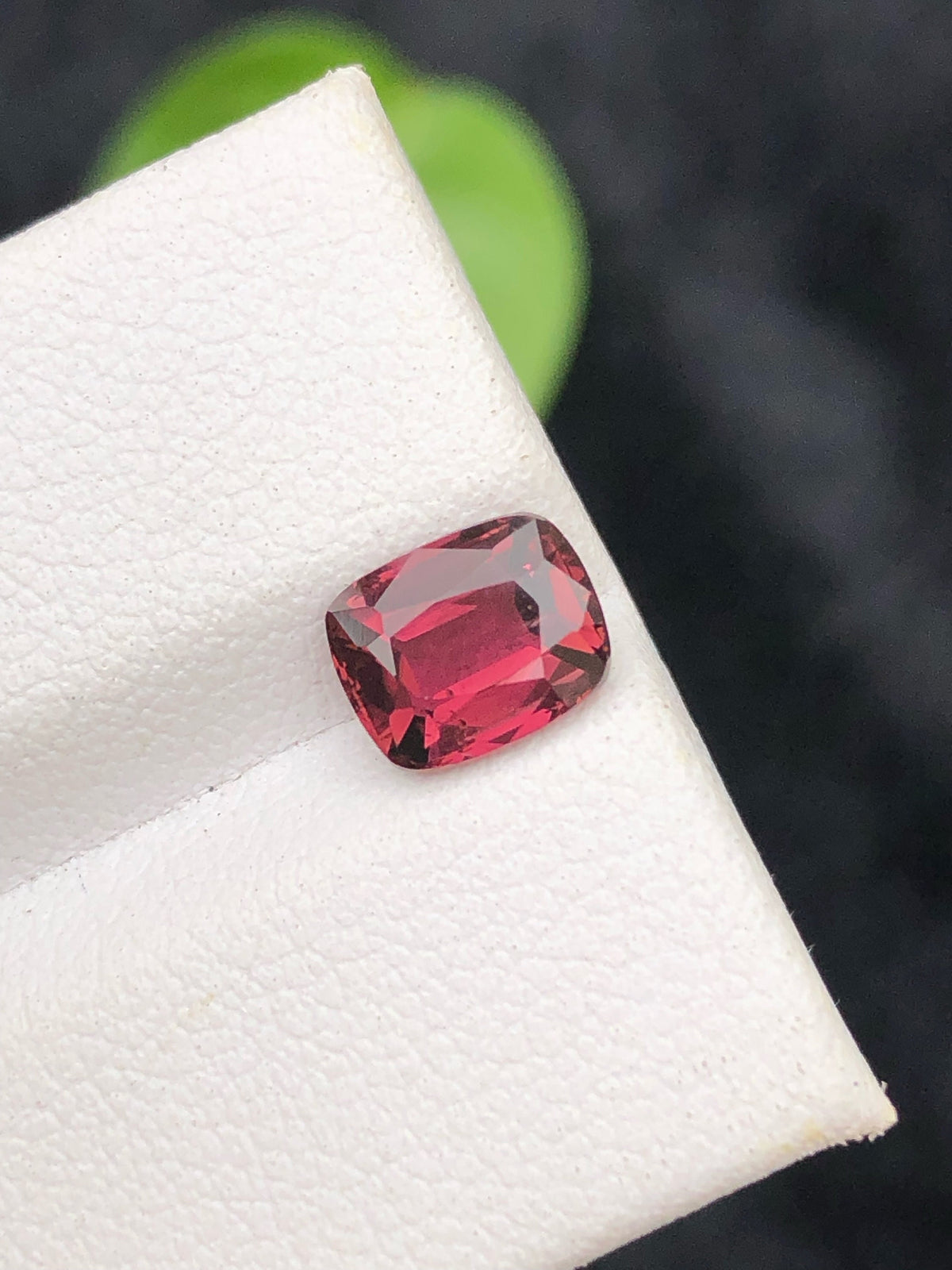 Deep Red Spinel Gemstone: 1.30 Carat Cushion Cut, Afghanistan Origin