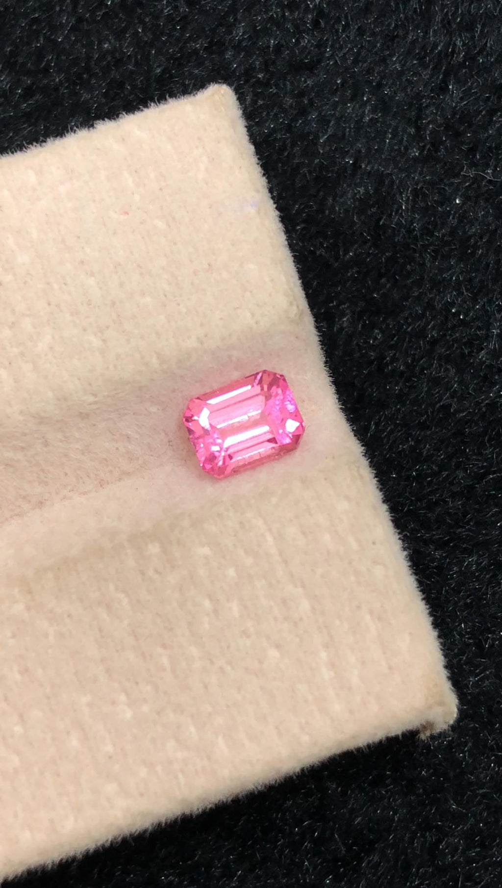Pink Tourmaline 0.80 Carat Emerald Cut – Vibrant Loose Gemstone for Fine Jewelry
