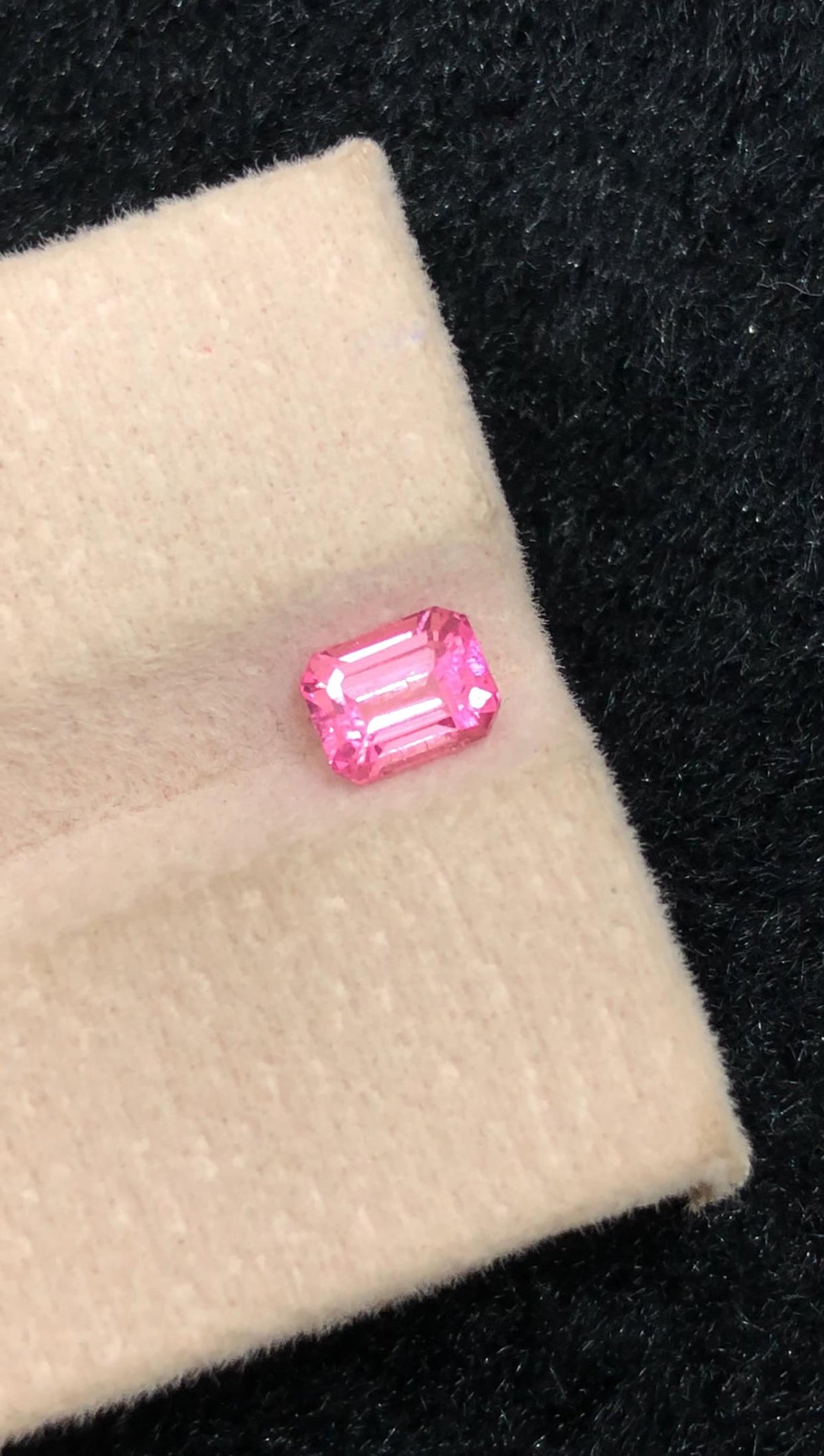 Pink Tourmaline 0.80 Carat Emerald Cut – Vibrant Loose Gemstone for Fine Jewelry