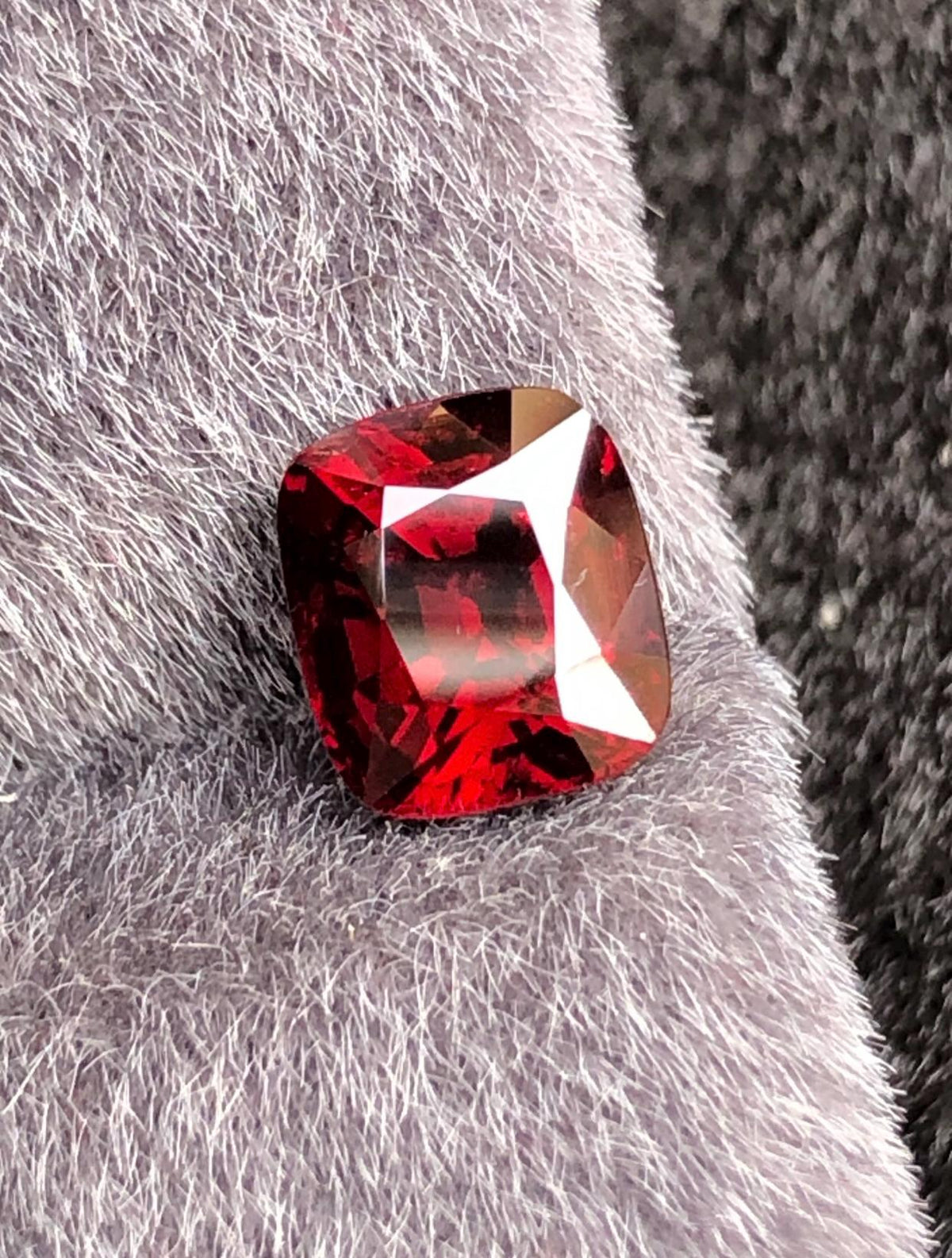 Vivid Red Spinel 1.73ct  Radiant Cushion Cut - Burma Gemstone Loose Stone