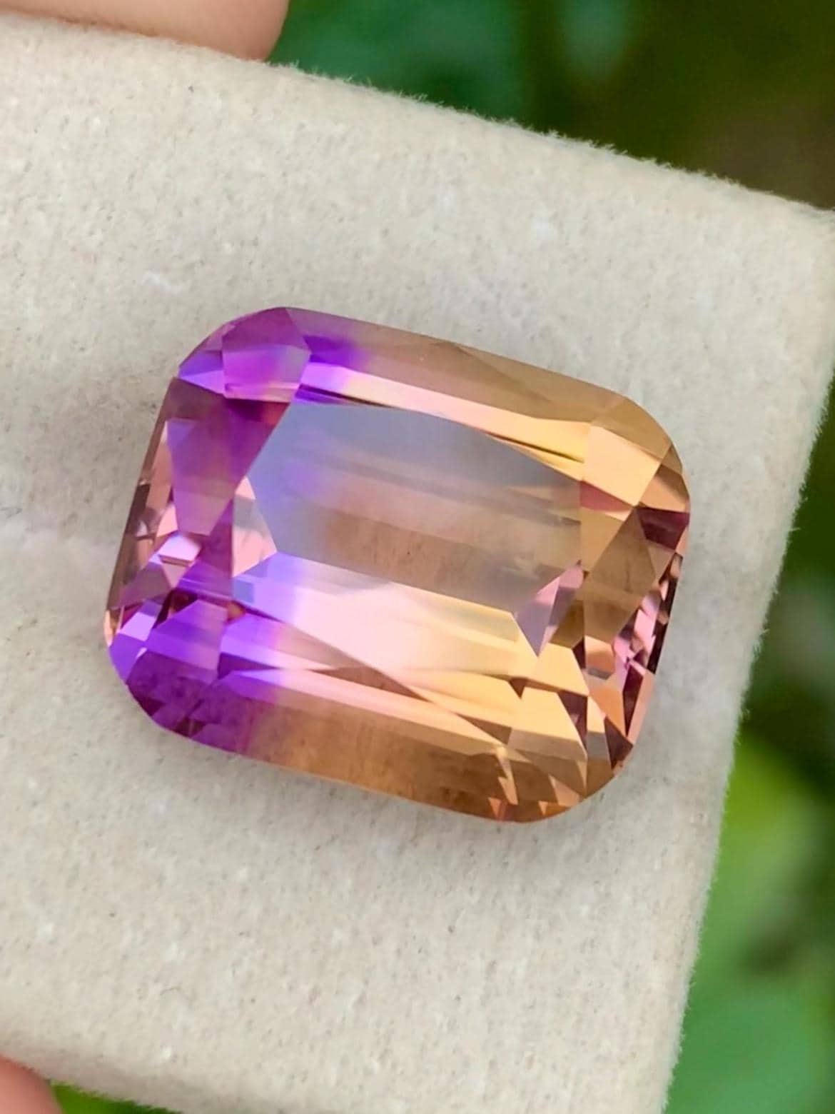 Bi Color Ametrine 15.50ct Cushion Cut • Bi-Color Gemstone from Bolivia