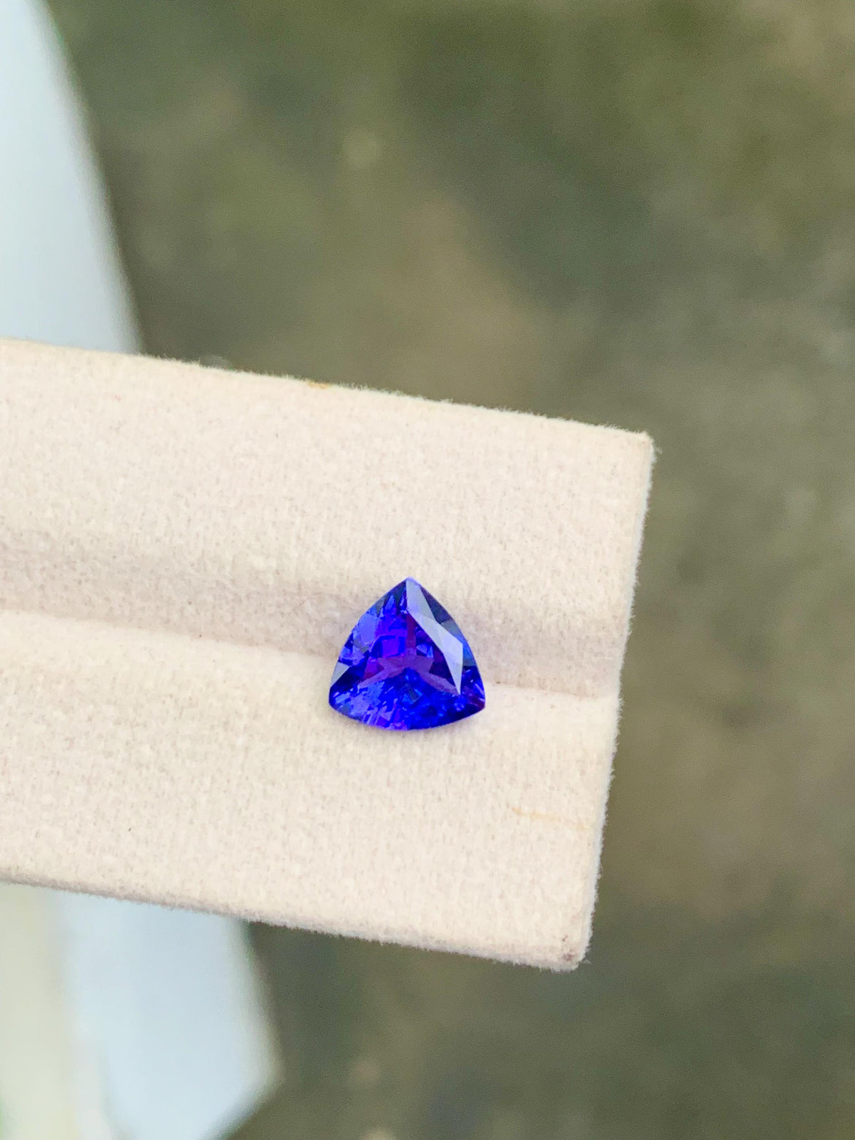 Trillion Cut Tanzanite Gemstone: 2.30 Carat Deep Blue December Birthstone