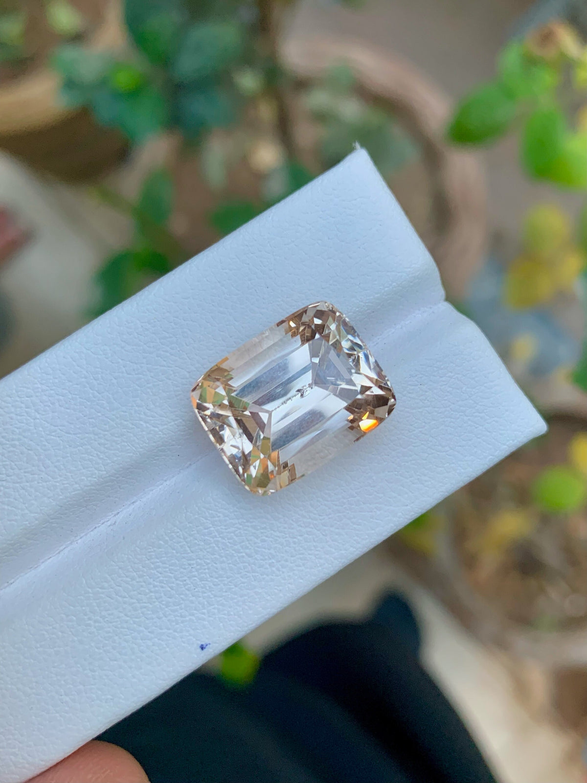 Yellow Cushion Cut Topaz Gemstone: Natural Faceted Stone, 21.70 CT