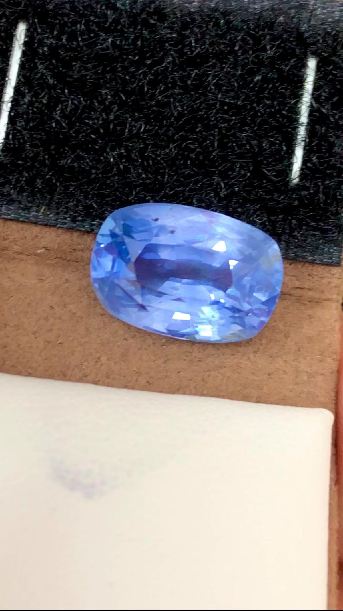 9.37 CT Cushion Cut Blue Sapphire Gemstone: Natural Faceted Ring Stone