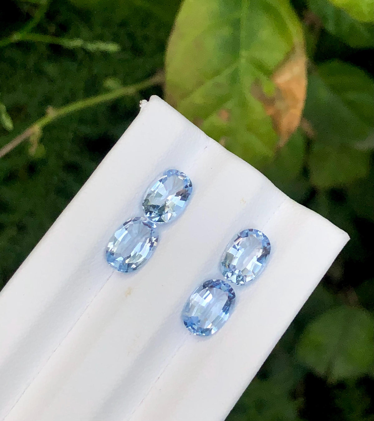 Aquamarine Set 4.50ct Oval Cut Gemstones from Skardu Pakistan – Matching 4-Piece Lot
