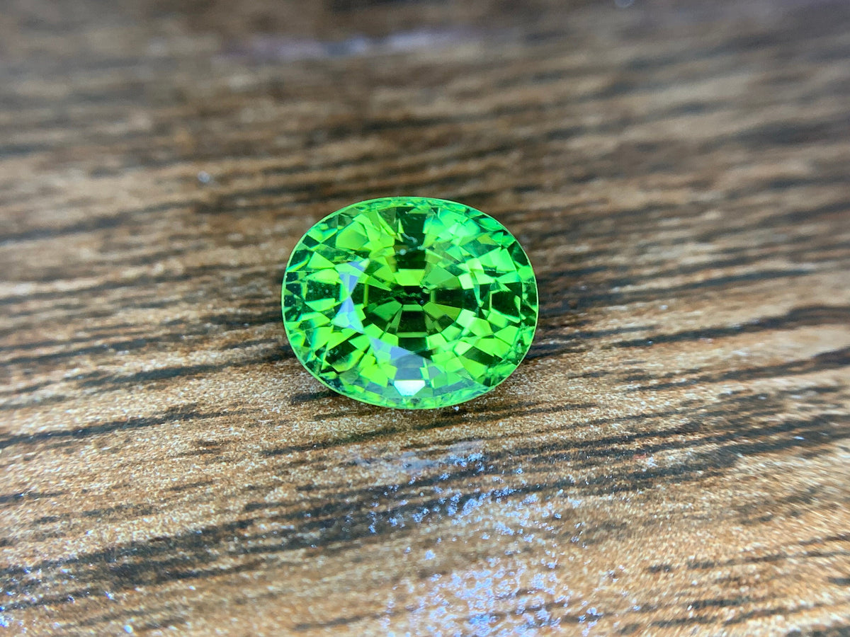 Mint Green Tourmaline Ring Stone: Faceted Oval Gemstone, 5.05 CT