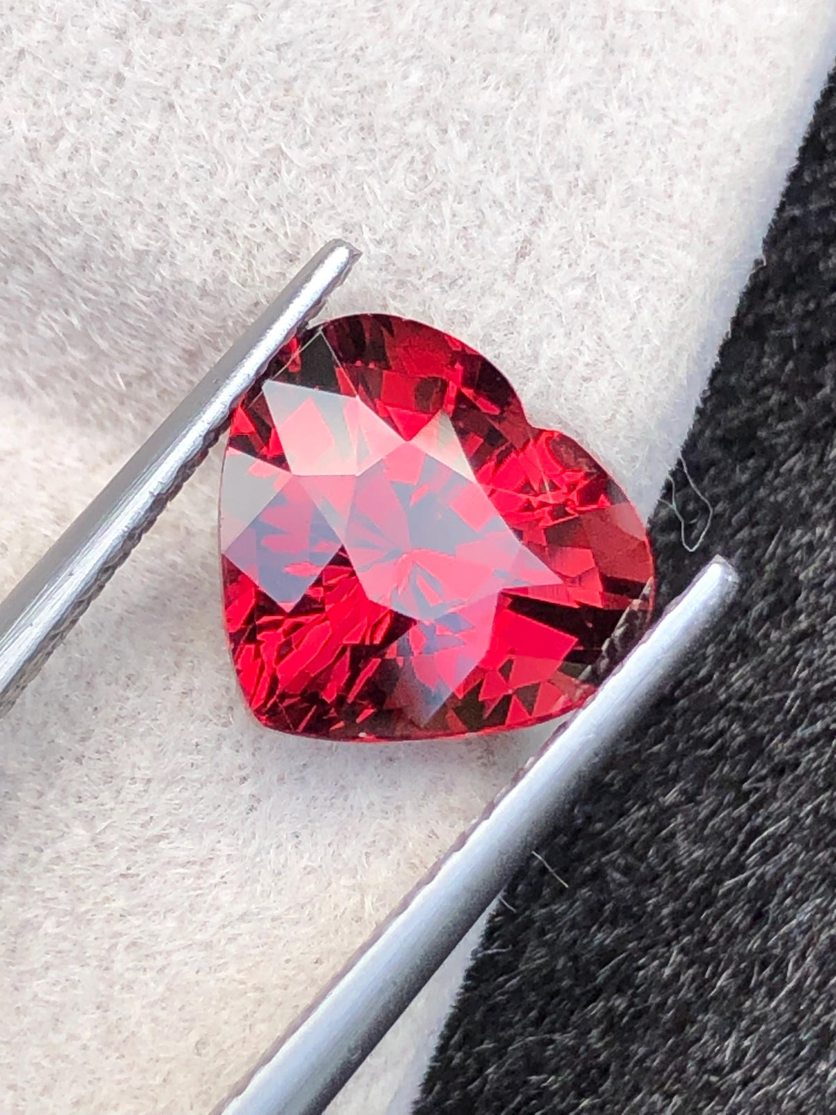 Rhodolite Garnet 3.18ct Heart Cut Vibrant Reddish Gemstone from Tanzania