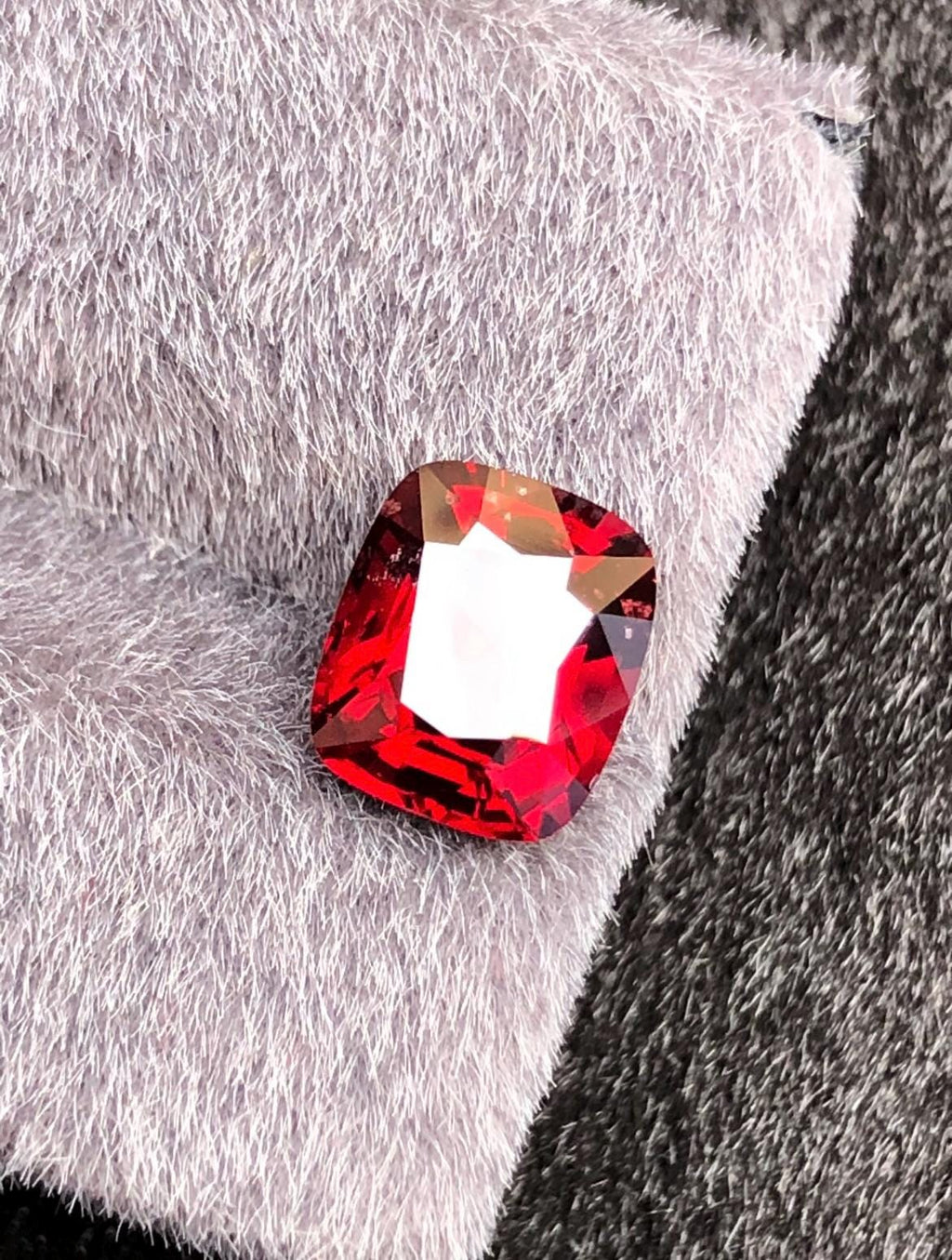 Vivid Red Spinel 3.03ct  Radiant Cushion Cut - Burma Gemstone Loose Stone