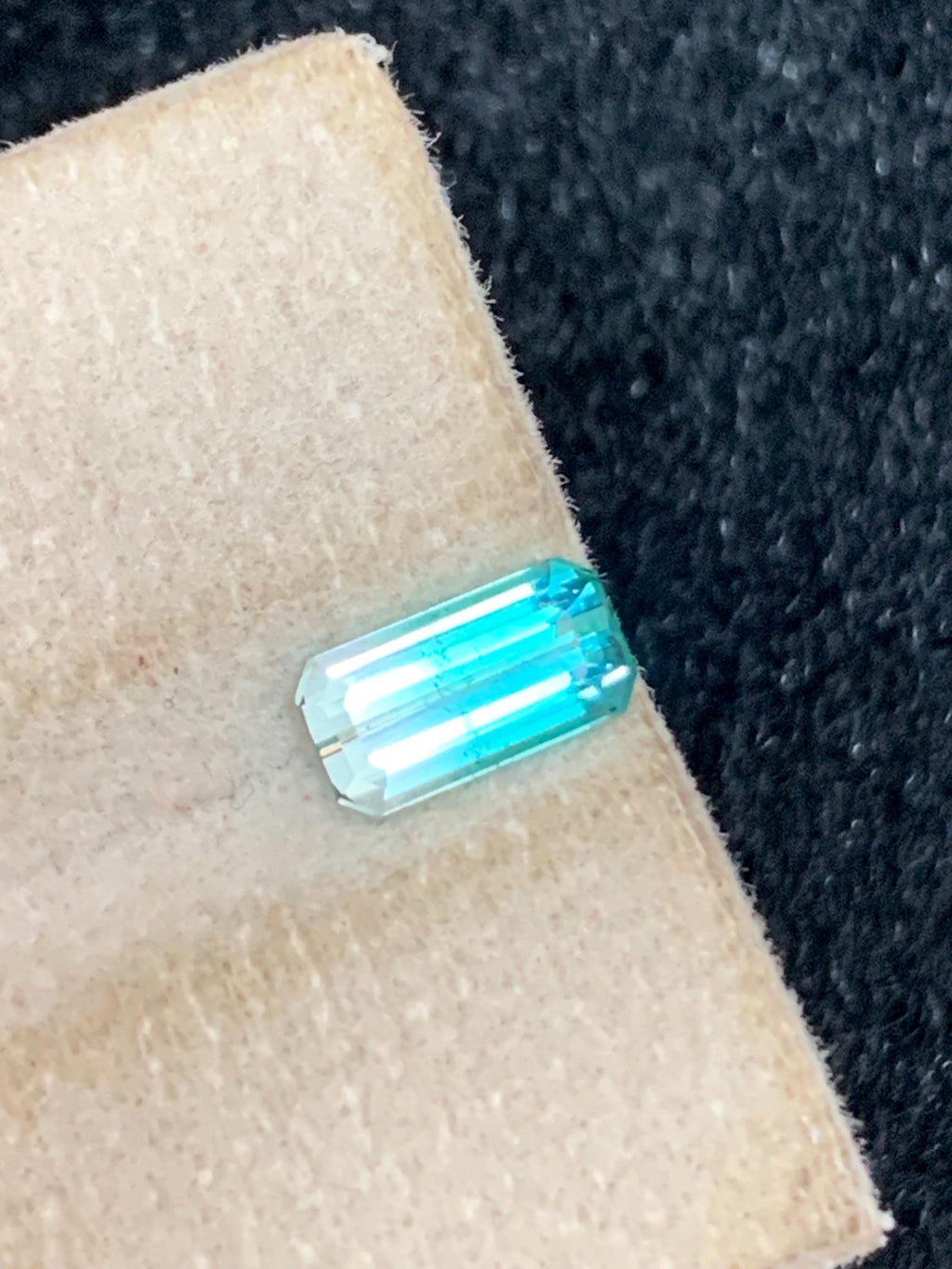 Neon Blue Tourmaline Stone: Cushion Cut Gemstone for Ring Making, 1.15 CT