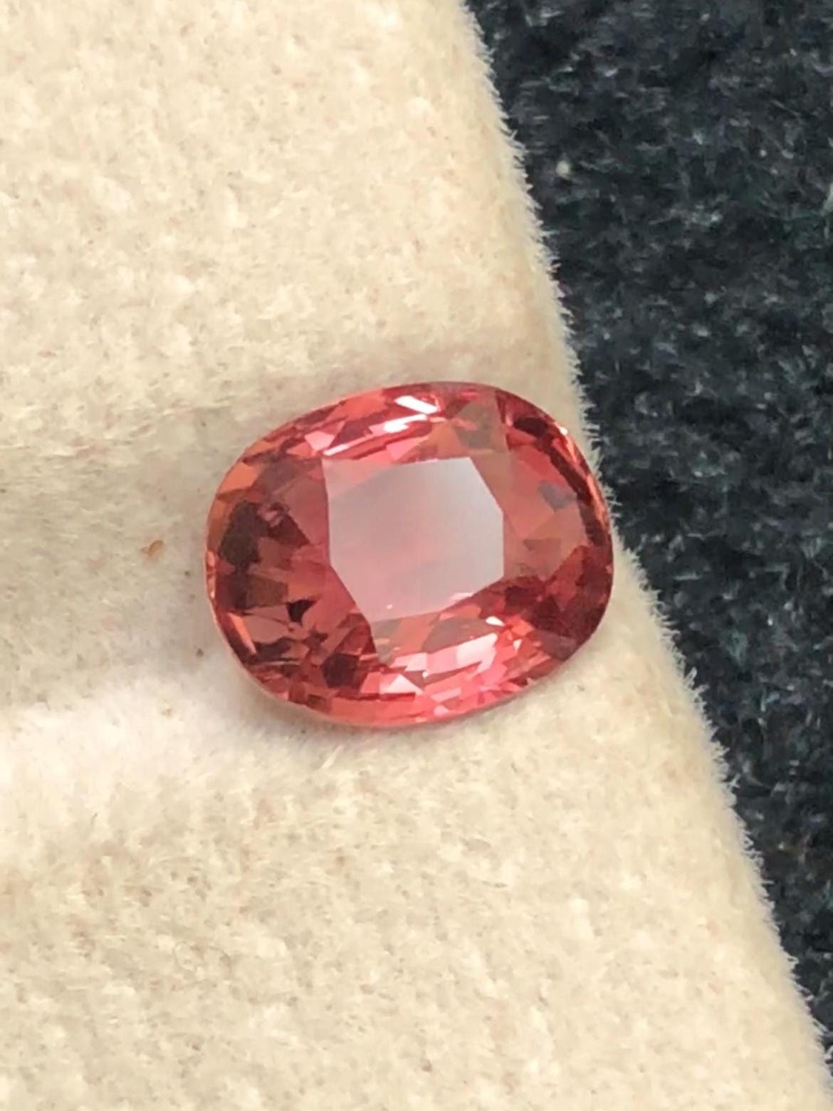 Natural Padparadscha Sapphire 2.07ct Oval Cut – Lively Peach-Pink Glow (GRS Certified)