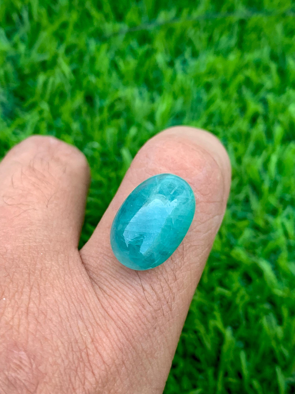 Grandidierite Gemstone Cabochon: Rare Bluish-Green Jewelry Stone, 11.60 CT