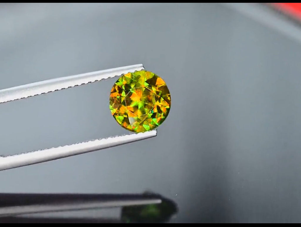 2.05 ct Natural Chrome Sphene Gemstone: Nugget Green Titanite