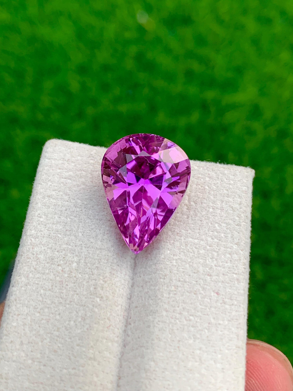 Deep Magenta Pink Kunzite Gemstone, Pear Cut, 13.65 CT, October Birthstone