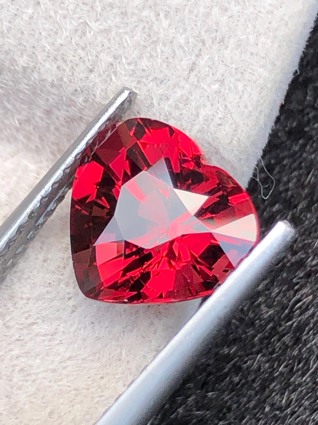 Rhodolite Garnet 3.18ct Heart Cut Vibrant Reddish Gemstone from Tanzania