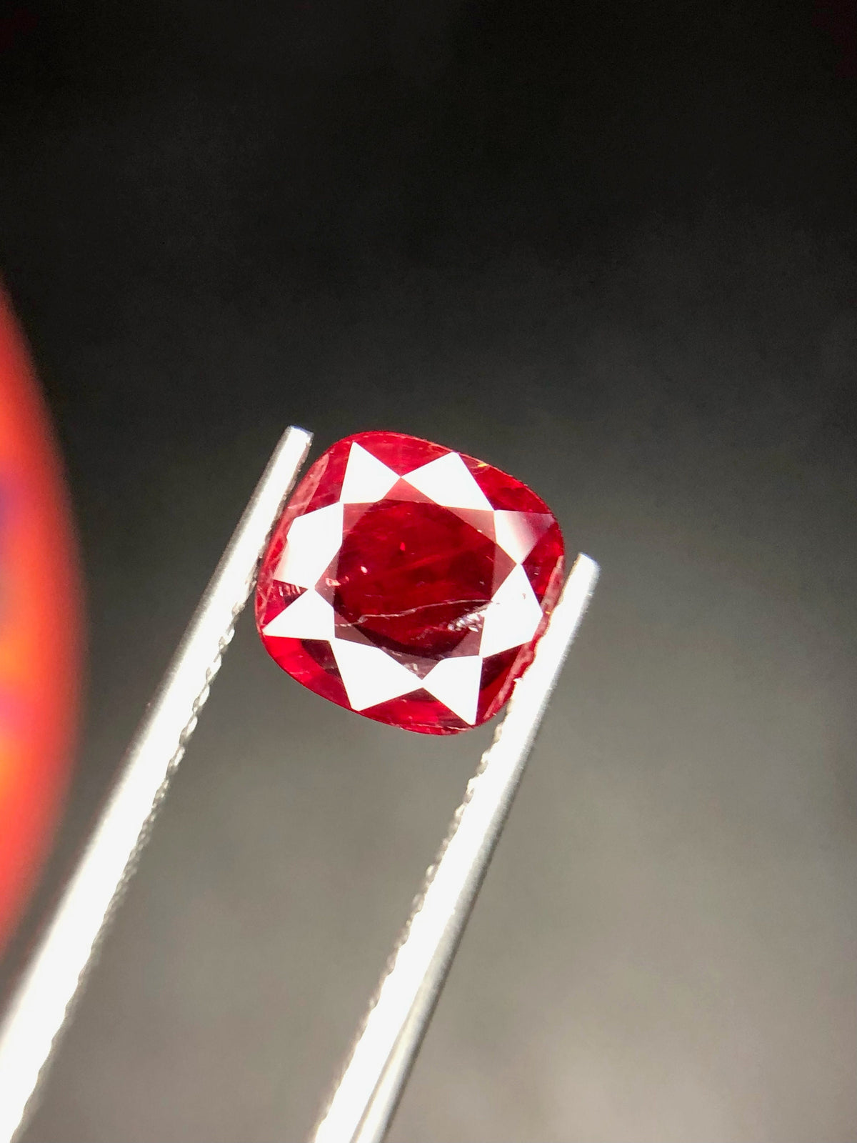 Vivid Red Ruby Gemstone: 2.05 CT Cushion Cut Afghanistan Ruby