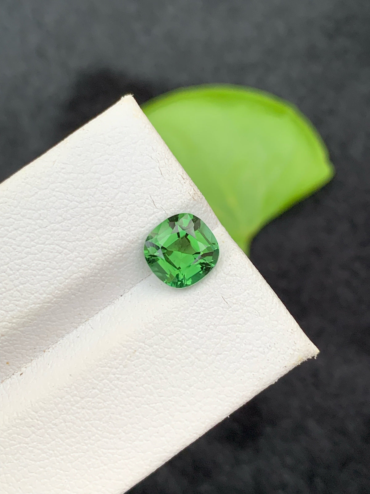 Green Tourmaline Gemstone: 1.60 CT Cushion Cut, Afghanistan