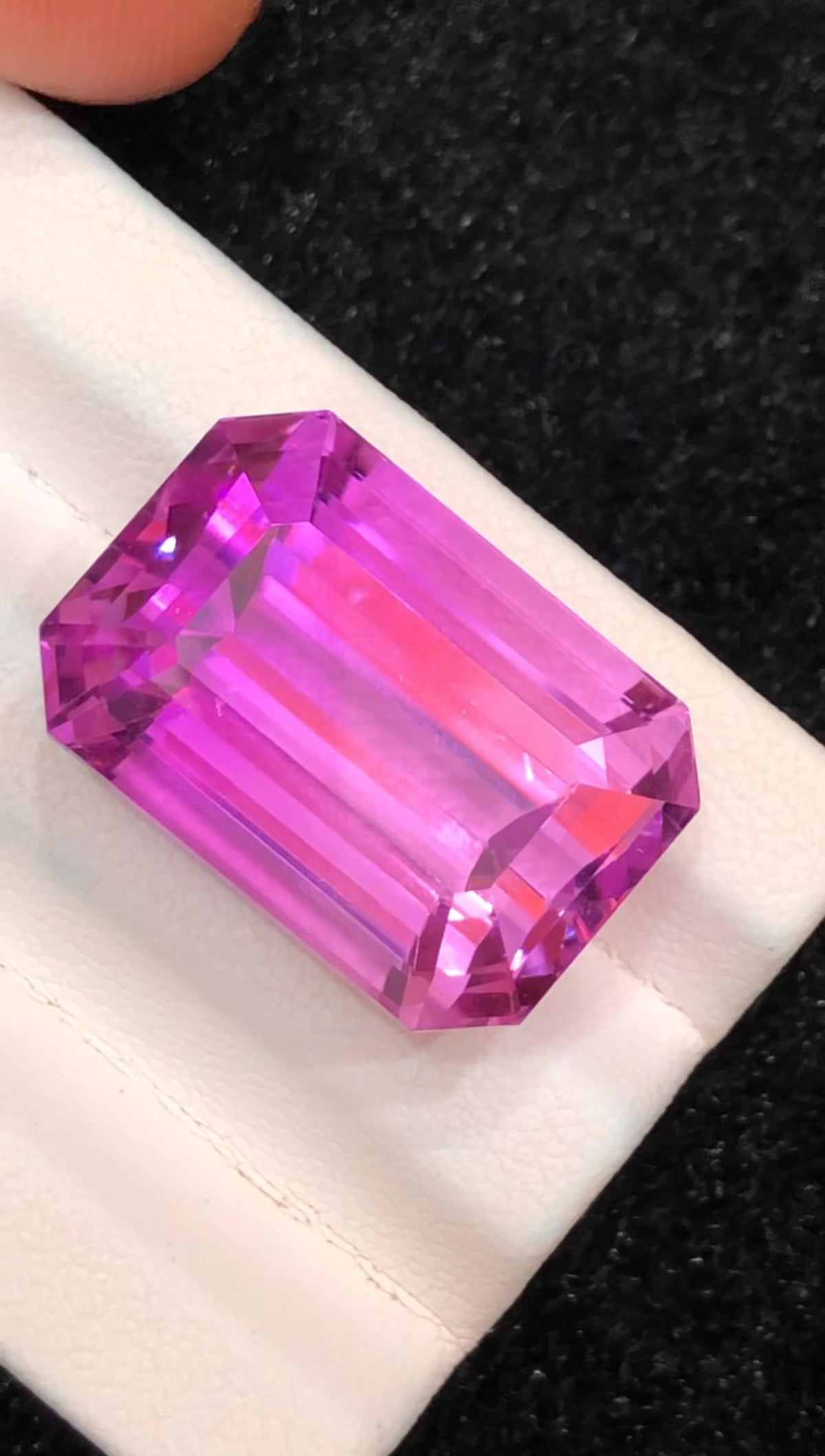 Natural Loose Pink Kunzite 34 Carat – Emerald Cut Collector Gemstone