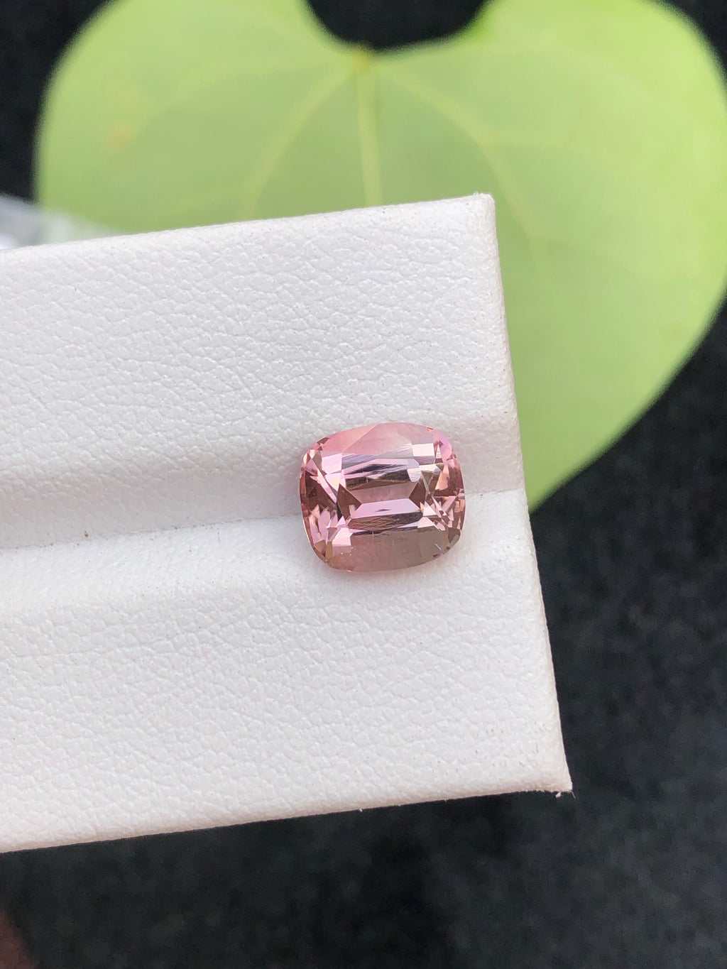 Natural Light Pink Tourmaline Gemstone: 3 CT Cushion Cut Stone