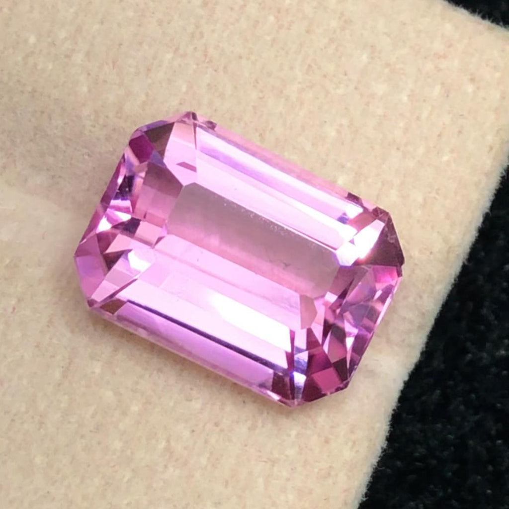 Peach Pink Kunzite 10ct Emerald Cut – Afghanistan Origin