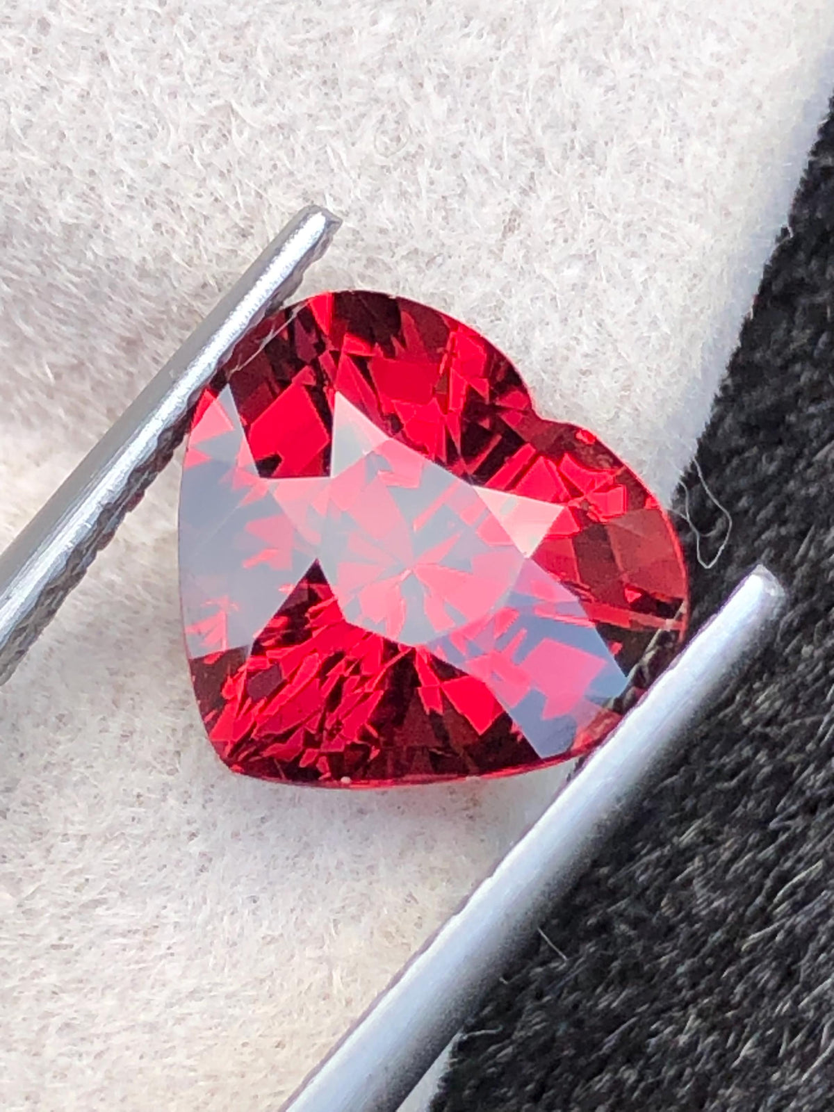 Rhodolite Garnet 3.18ct Heart Cut Vibrant Reddish Gemstone from Tanzania