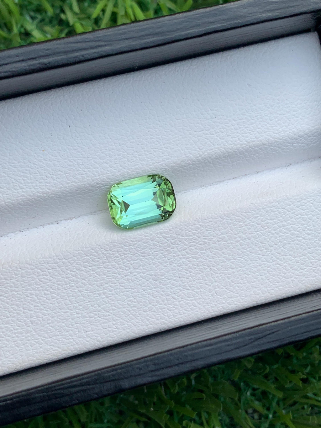 Mint Green Tourmaline Gemstone: Cushion Cut, 2.65 Carat, Afghanistan