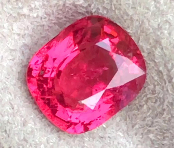 Certified Mahenge Spinel 1.07 Cts Reddish Pink Vibrant Natural Spinel
