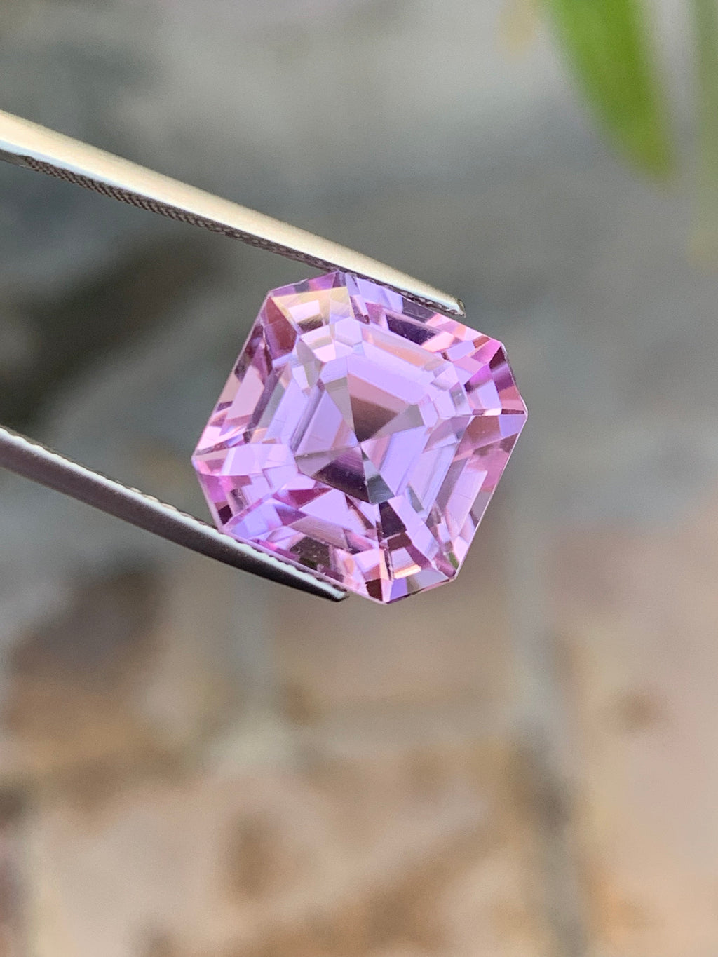 Lavender Kunzite Gemstone: 16.35 CT Flawless Ascher Cut, November Birthstone