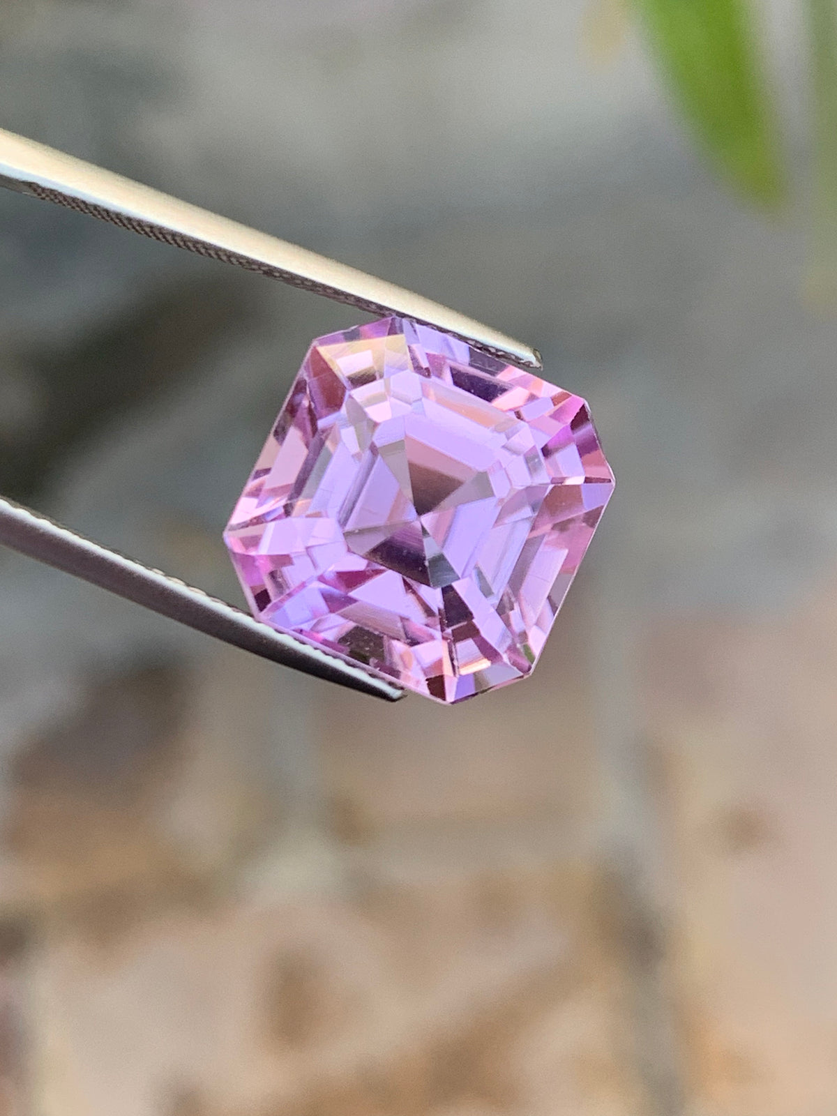 Lavender Kunzite Gemstone: 16.35 CT Flawless Ascher Cut, November Birthstone