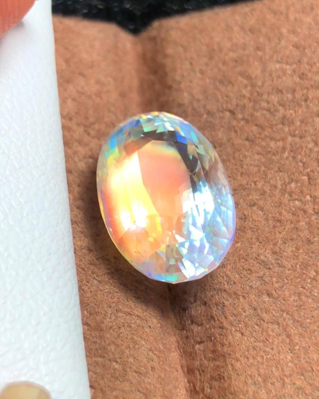 Rainbow Moonstone 5.80ct Oval Cut Loose Gemstone – Madagascar