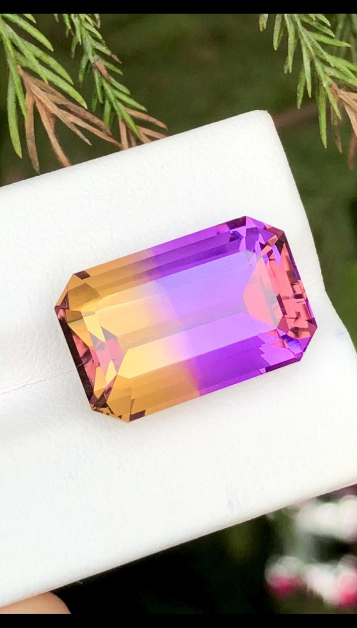 Ametrine 20.30ct Emerald Cut • Bi-Color Gemstone from Bolivia