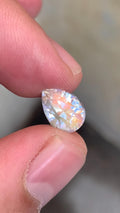 Rainbow Moonstone Gemstone: Pear Shape, VVS Clarity, Madagascar Origin