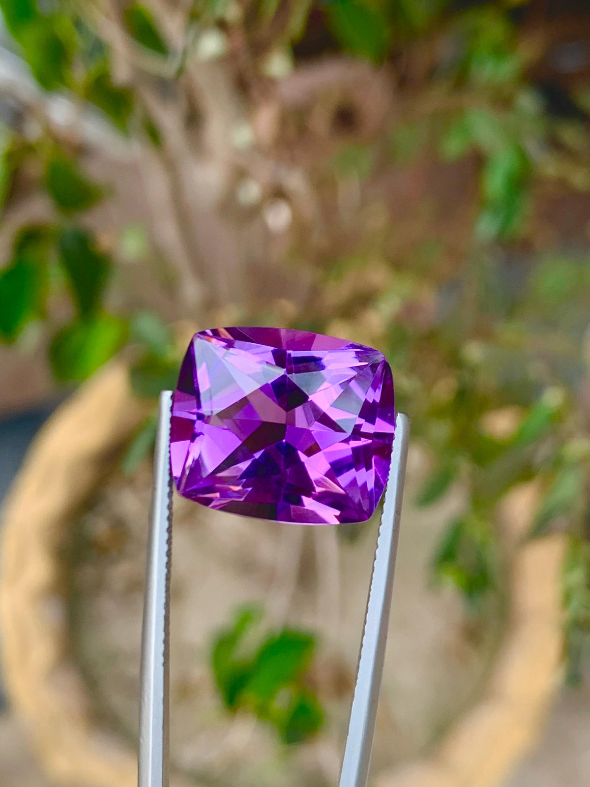Amethyst 13.40 Carat Fancy Cut Gemstone from Brazil – Vivid Purple Loose Stone