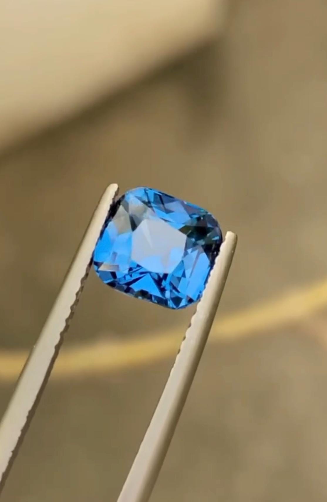 Cobalt Blue Spinel Gemstone, Cushion Cut, August Birthstone (2.07 CT)