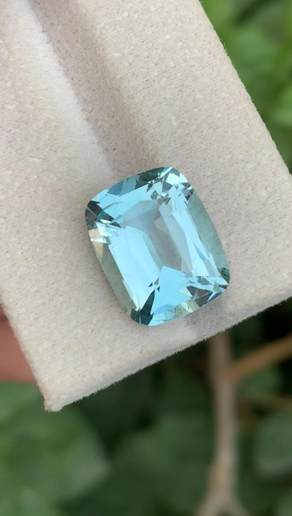 Natural Aquamarine 8.05ct Cushion Cut Gemstone from Skardu Pakistan Gemstones