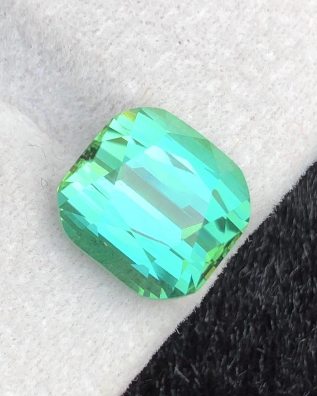 Natural Blue Green Tourmaline Gemstone Cushion Cut - 4.80 Carat From Afghanistan