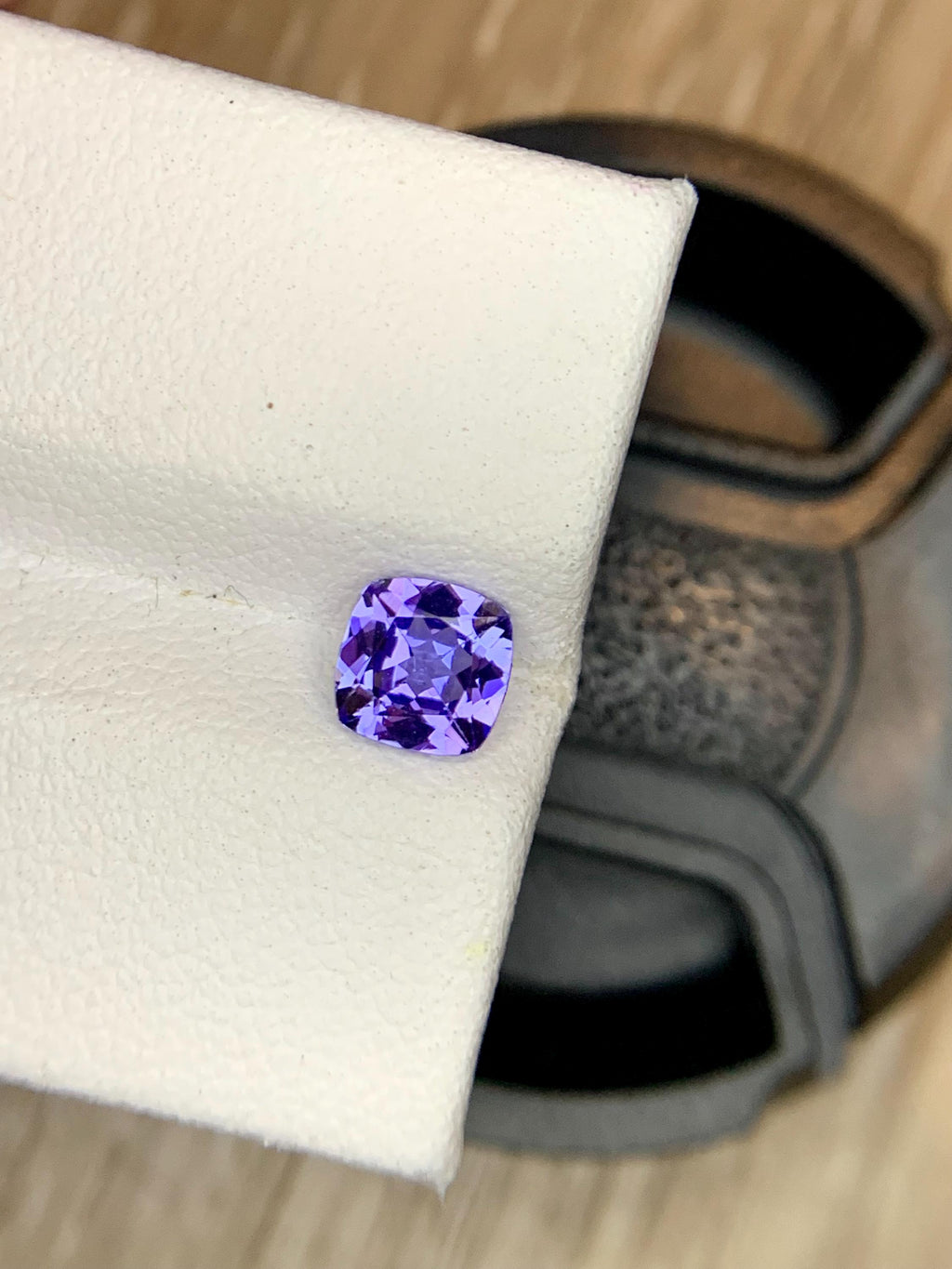 Certified 0.83 Carat Cushion Cut Tanzanite: Violet-Blue Loose Gemstone