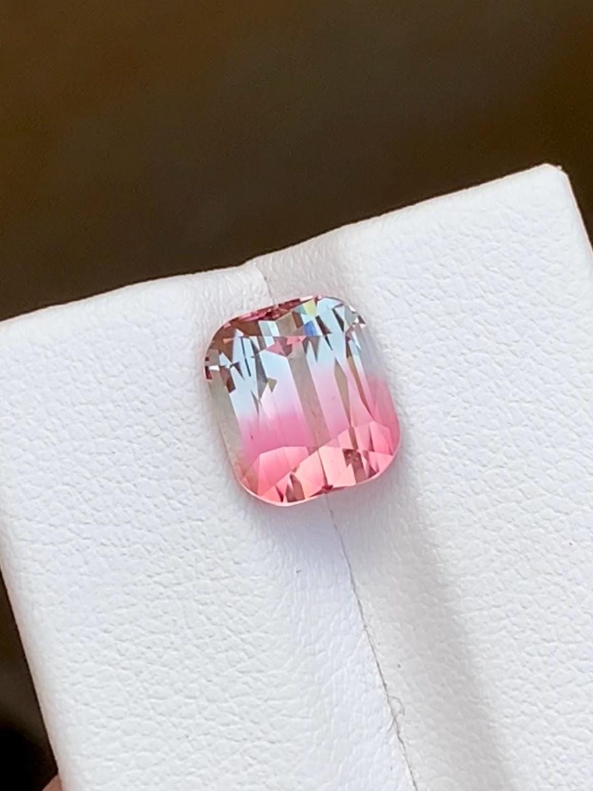 Bi-Color Tourmaline 4.30ct Cushion Cut Afghanistan
