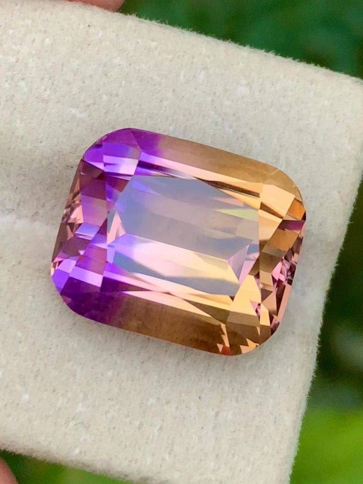 Bi Color Ametrine 15.50ct Cushion Cut • Bi-Color Gemstone from Bolivia