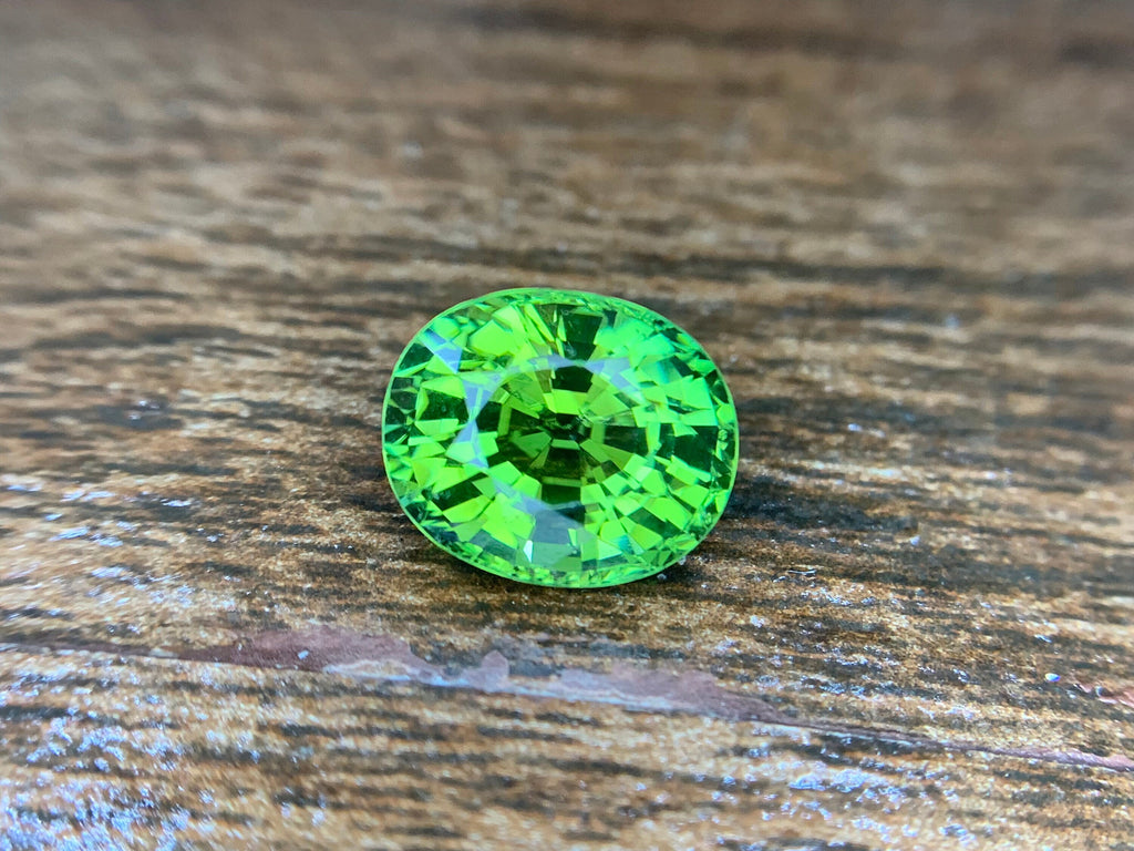 Mint Green Tourmaline Ring Stone: Faceted Oval Gemstone, 5.05 CT