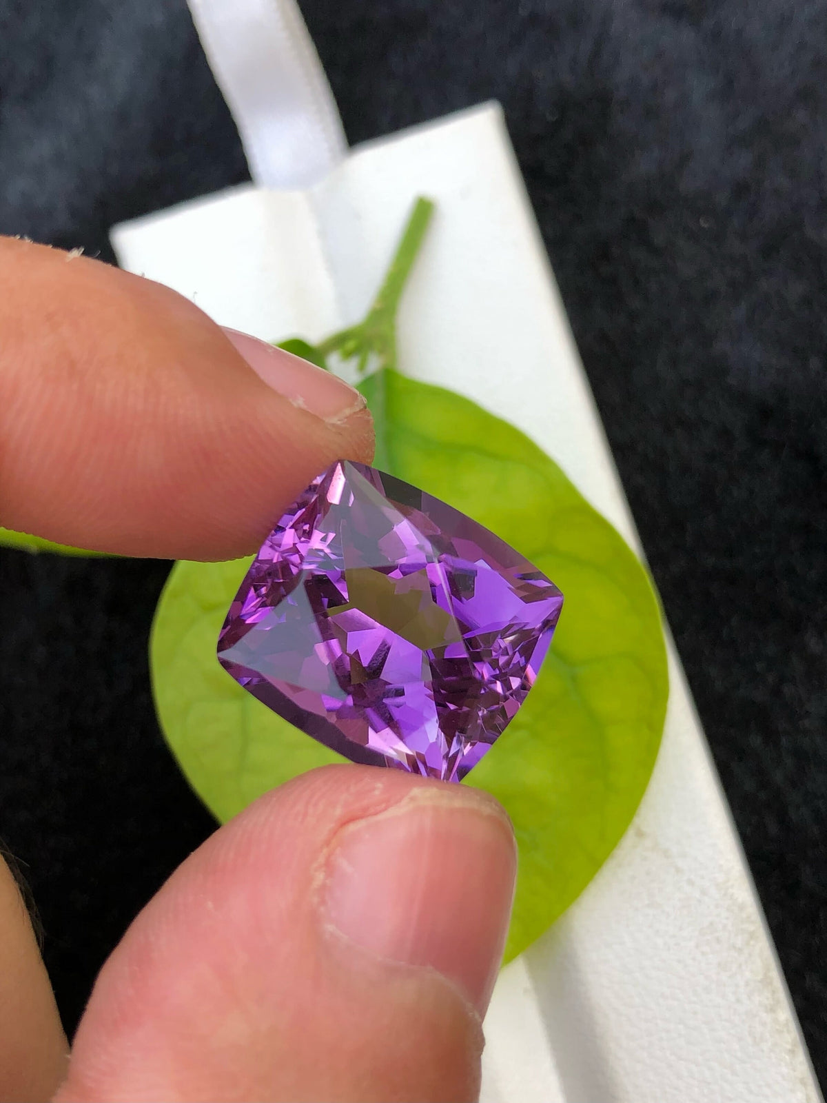 Fancy Cut Natural Amethyst Gemstone: Purple Ring Stone, 14.95 CT