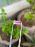 Bi-Color Tourmaline Gemstone: 1.60 CT Emerald Cut, Pink/Green