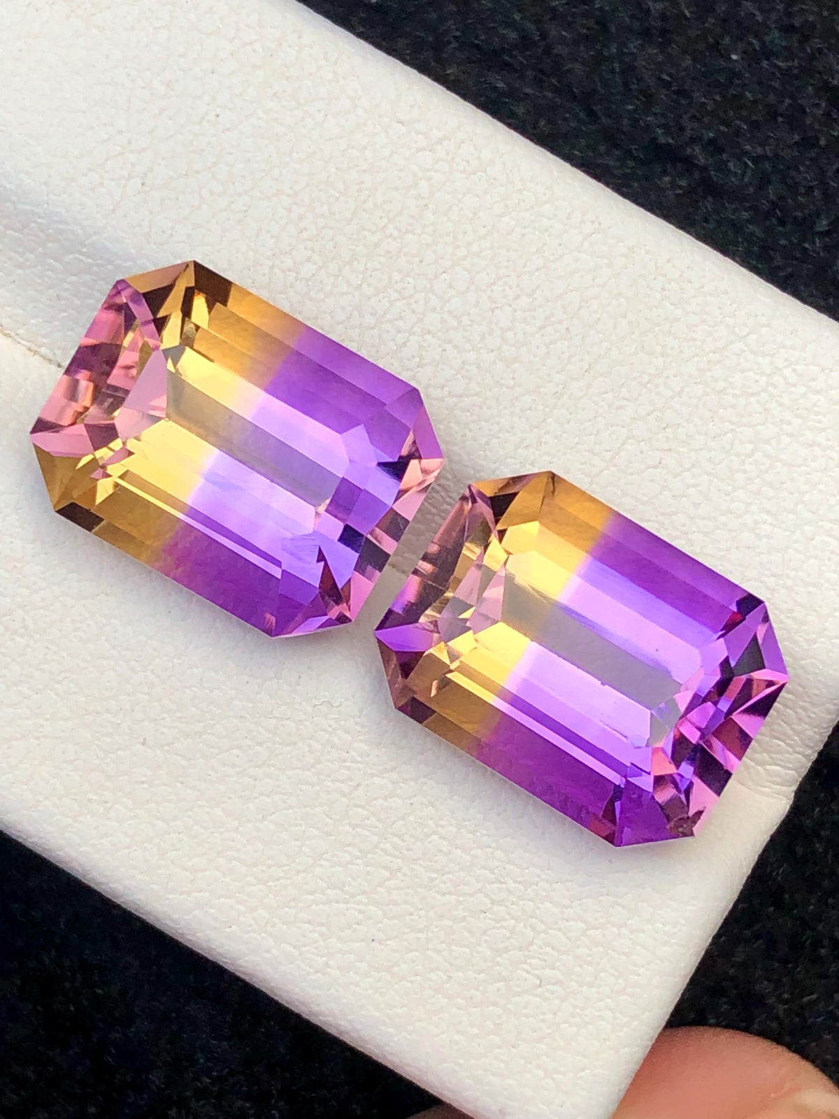 Bi Color Ametrine 15.50ct Cushion Cut • Bi-Color Gemstone from Bolivia