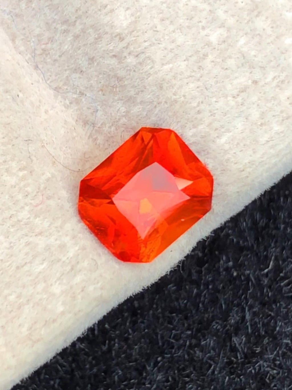 Orange Clinohumite 0.77ct Octagonal Cut Certified – Afghanistan