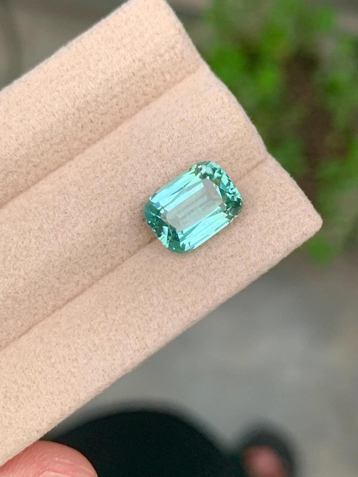AAA Paraiba Tourmaline Gemstone: Cushion Cut, 3.10 CT Loose Stone