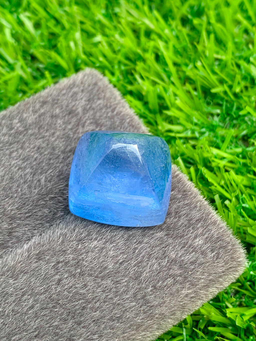 Santa Maria Aquamarine Cabochon: Deep Blue Gemstone, March Birthstone, 38.60 CT