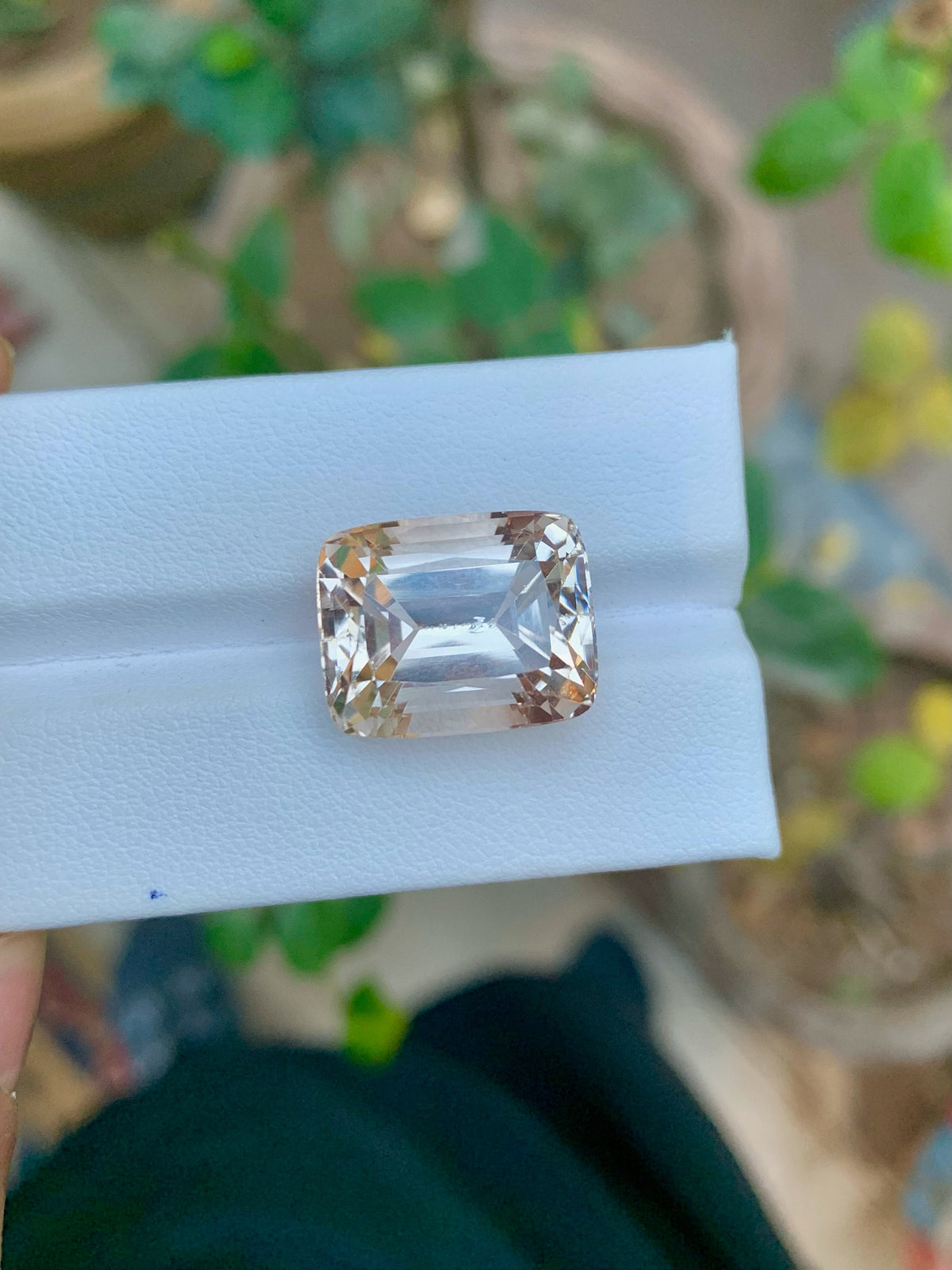 Yellow Cushion Cut Topaz Gemstone: Natural Faceted Stone, 21.70 CT