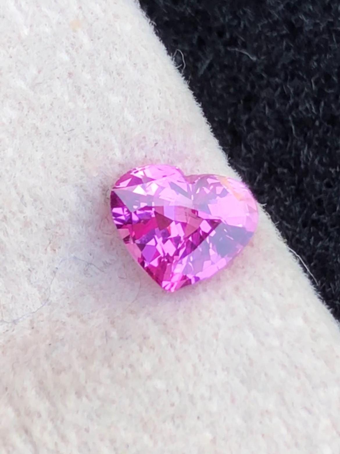 Pink Sapphire 1.07ct Heart Cut Madagascar Certified No-Heat