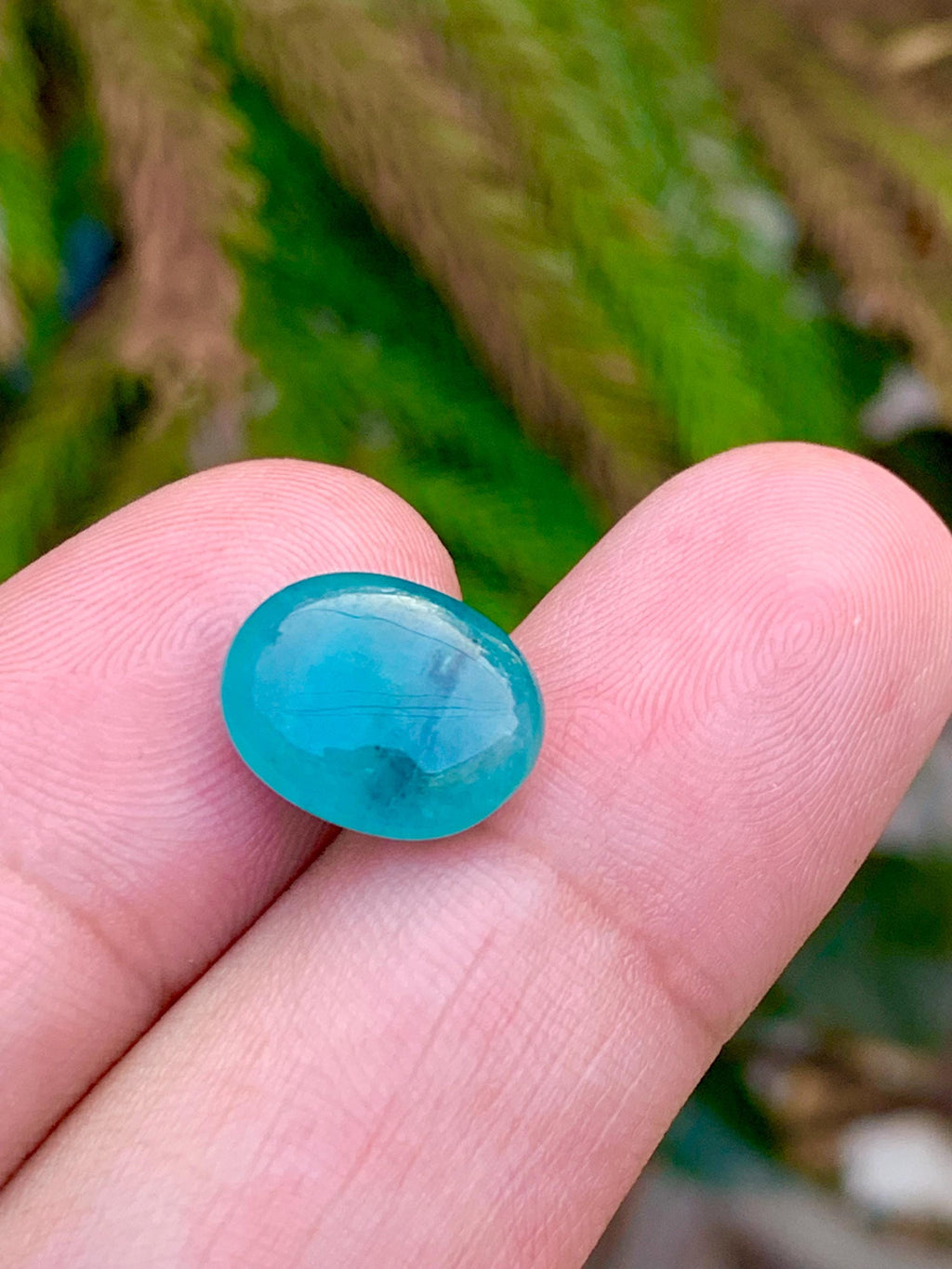 Grandidierite Cabochon: Rare Bluish-Green Gemstone from Madagascar (6.50 CT